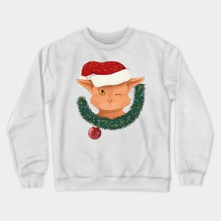 Santa Cat Crewneck Sweatshirt